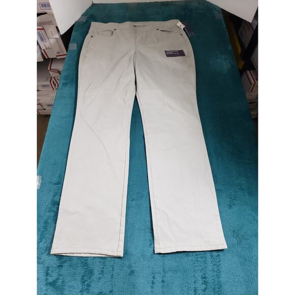 Gloria Vanderbilt Jeans Size 14 Women Gray Stretch Avery Pull On Straight NWT - Picture 1 of 15
